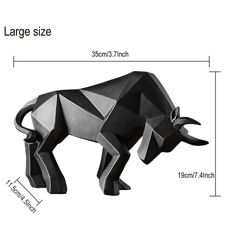 Nordic Resin Bull Ornament Modern Home Decoration Figurine
