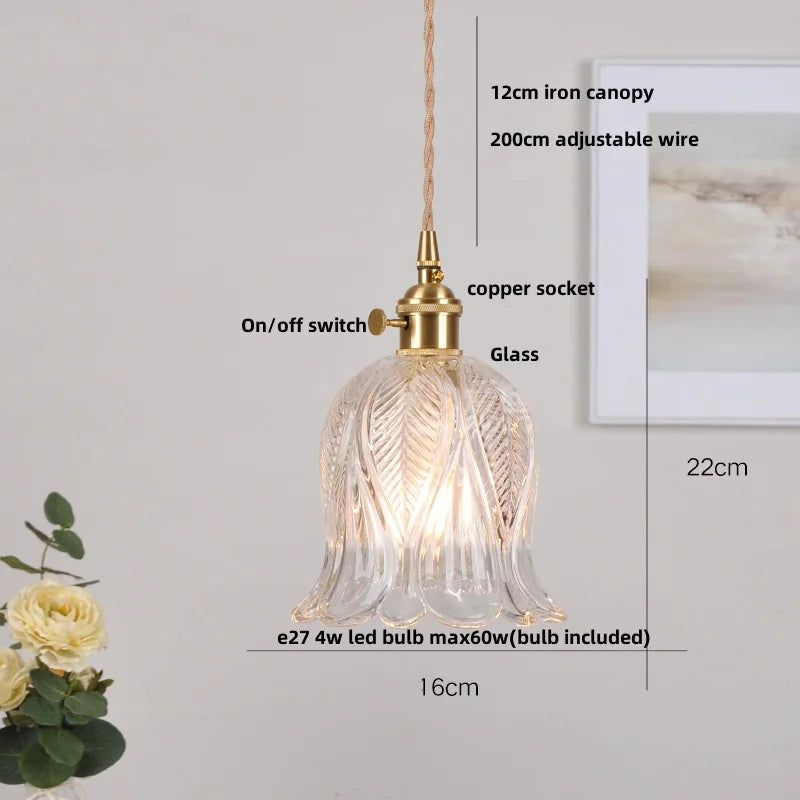 IWHD Clear Glass LED Pendant Lights Dining Living Room Cafe Brass Nordic Modern Simple Home Decor Hanging Lamp Lamparas Colgante