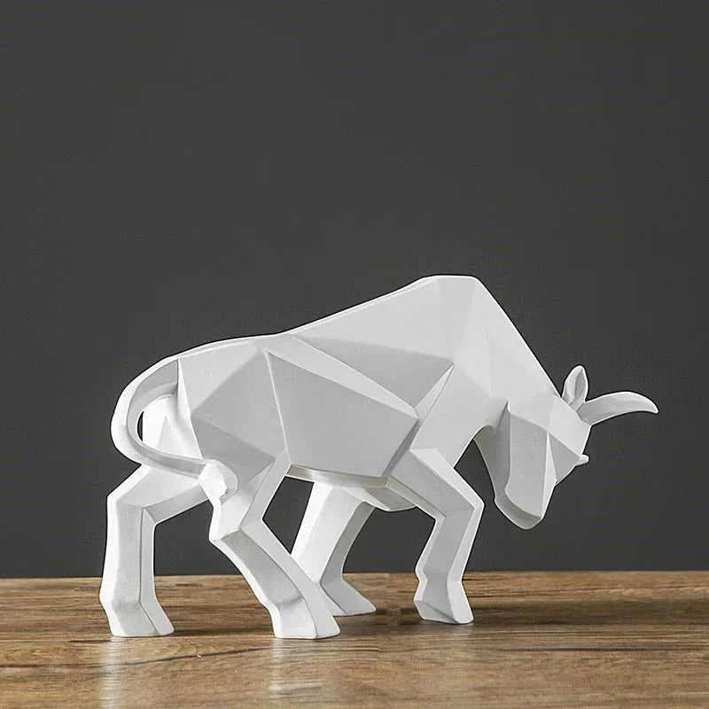 Nordic Resin Bull Ornament Modern Home Decoration Figurine