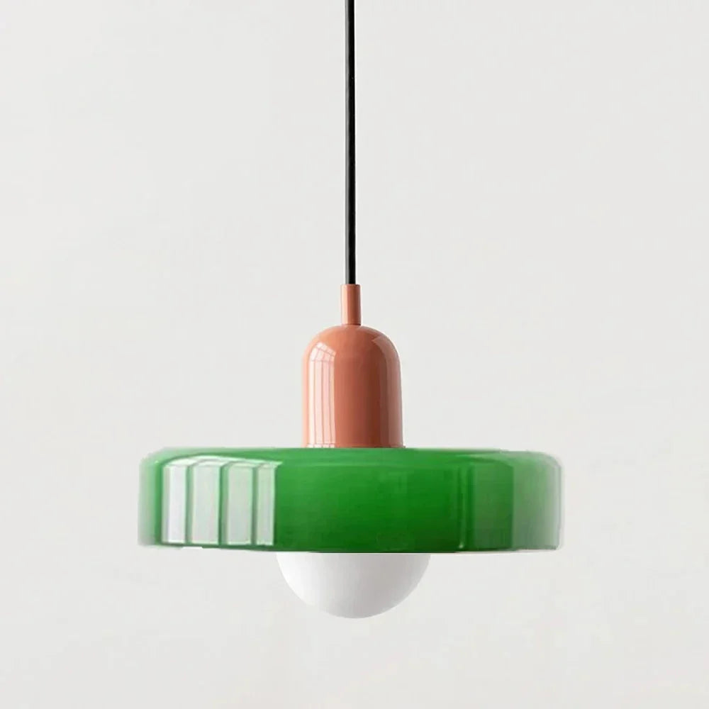 Nordic Retro Glass Pendant Lamp E27 LED Chandelier