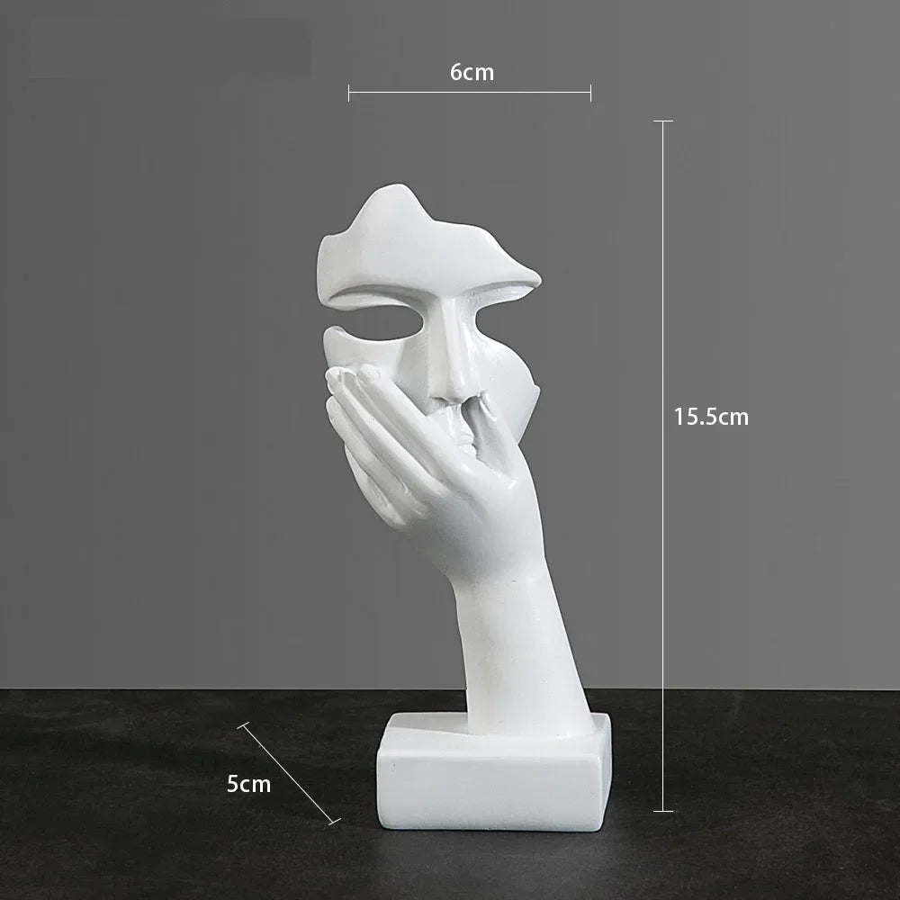 Resin Abstract Mask Statue Miniature Home Decor Figurine