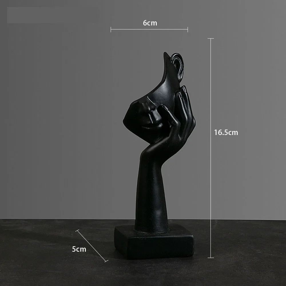 Resin Abstract Mask Statue Miniature Home Decor Figurine