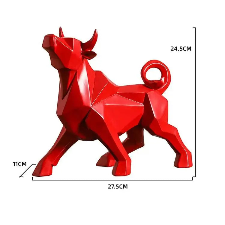 Nordic Resin Bull Ornament Modern Home Decoration Figurine