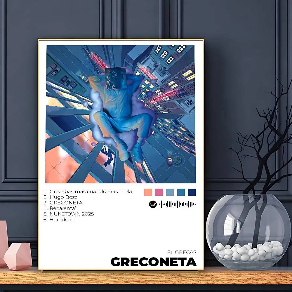 Singer Grecas Poster Waterproof Aesthetic Wall Art Decor