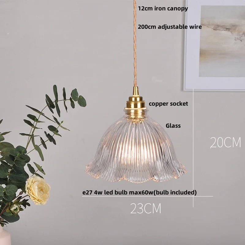 IWHD Clear Glass LED Pendant Lights Dining Living Room Cafe Brass Nordic Modern Simple Home Decor Hanging Lamp Lamparas Colgante