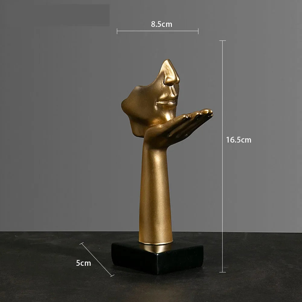 Resin Abstract Mask Statue Miniature Home Decor Figurine