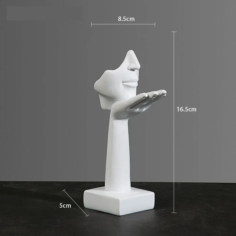 Resin Abstract Mask Statue Miniature Home Decor Figurine