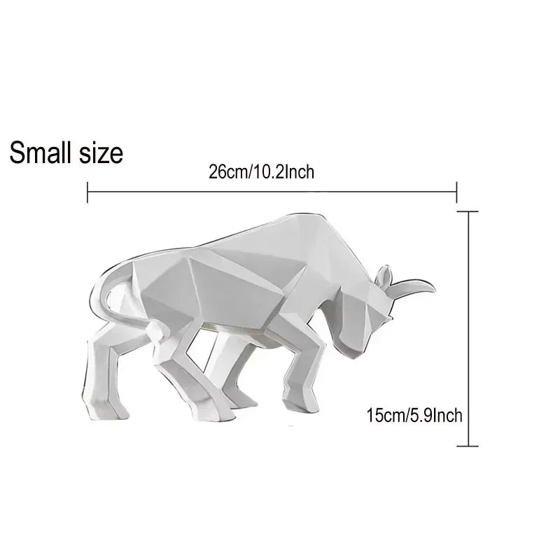 Nordic Resin Bull Ornament Modern Home Decoration Figurine