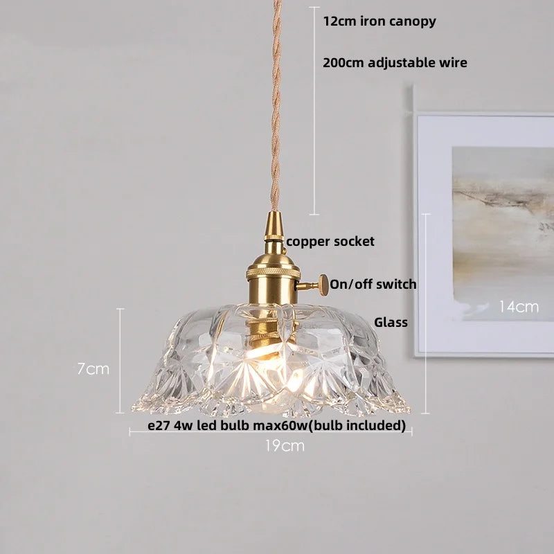 IWHD Clear Glass LED Pendant Lights Dining Living Room Cafe Brass Nordic Modern Simple Home Decor Hanging Lamp Lamparas Colgante