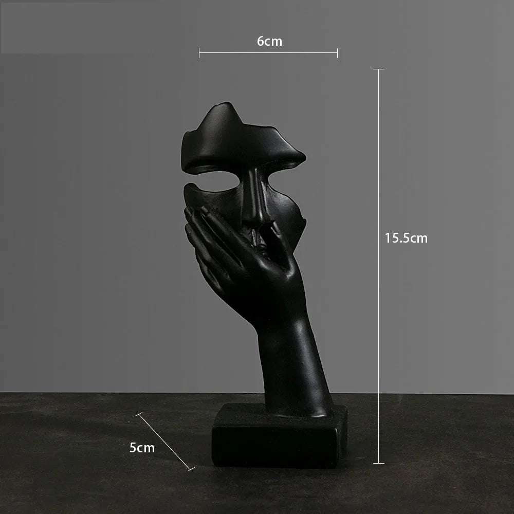 Resin Abstract Mask Statue Miniature Home Decor Figurine