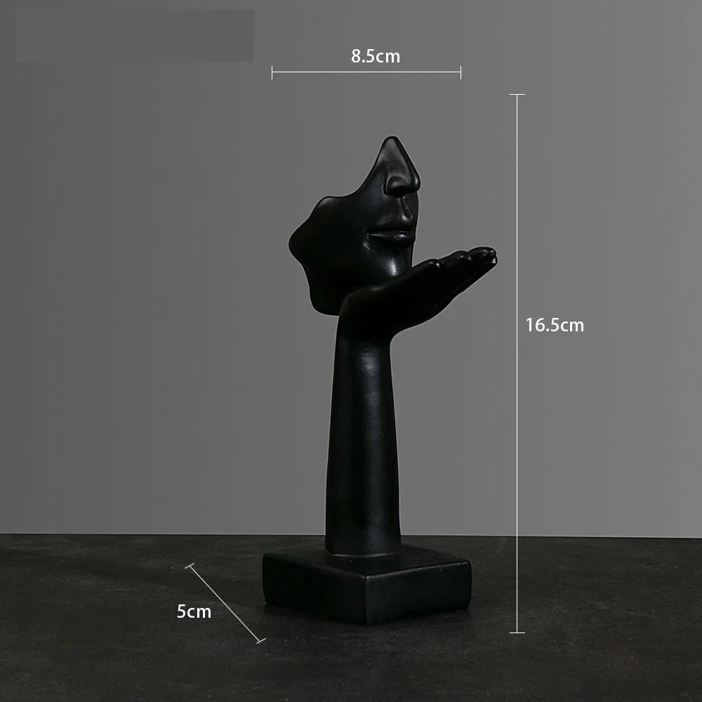 Resin Abstract Mask Statue Miniature Home Decor Figurine