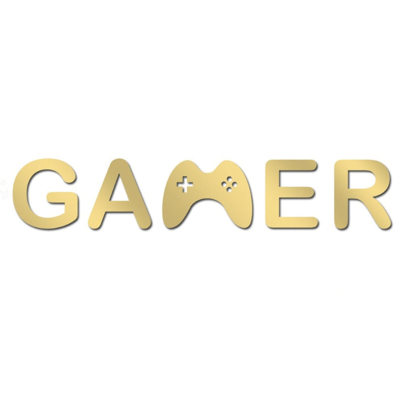 Acrylic Gamer Wall Decal Decorative Mirror Sticker