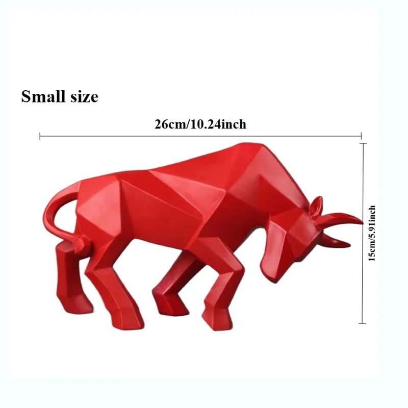 Nordic Resin Bull Ornament Modern Home Decoration Figurine
