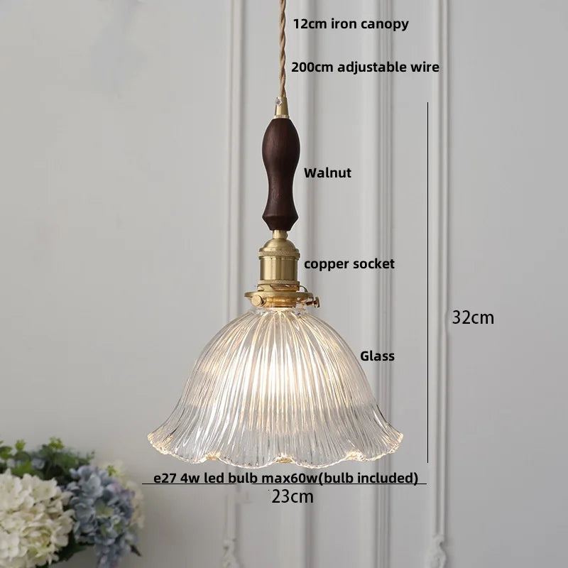 IWHD Clear Glass LED Pendant Lights Dining Living Room Cafe Brass Nordic Modern Simple Home Decor Hanging Lamp Lamparas Colgante