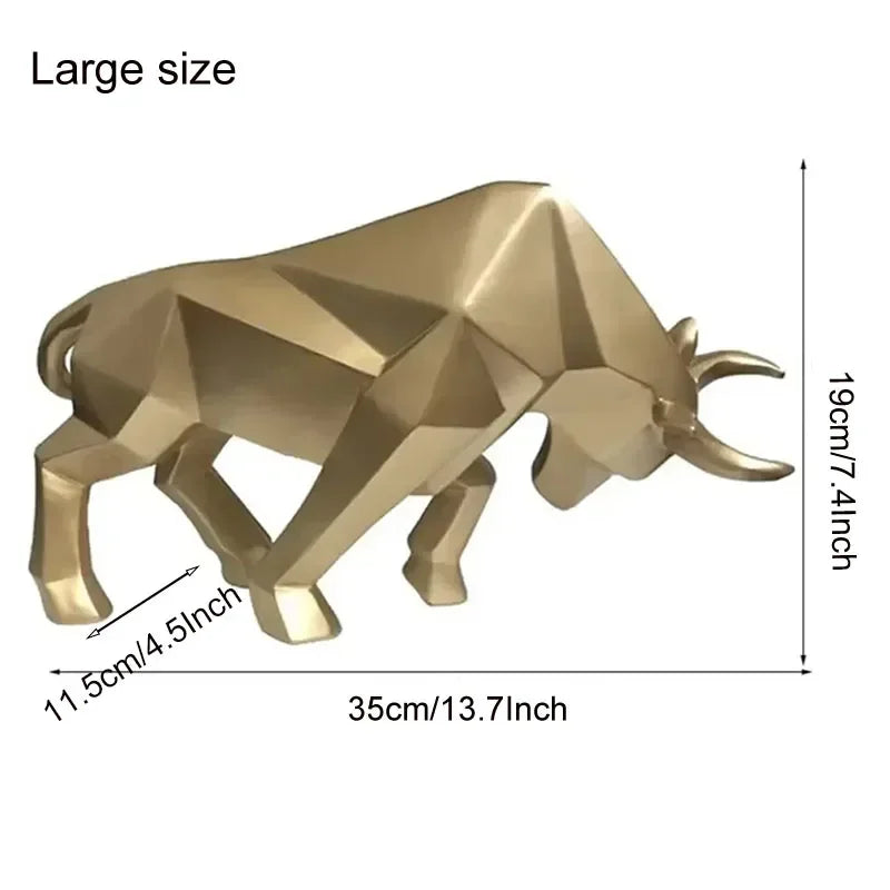 Nordic Resin Bull Ornament Modern Home Decoration Figurine