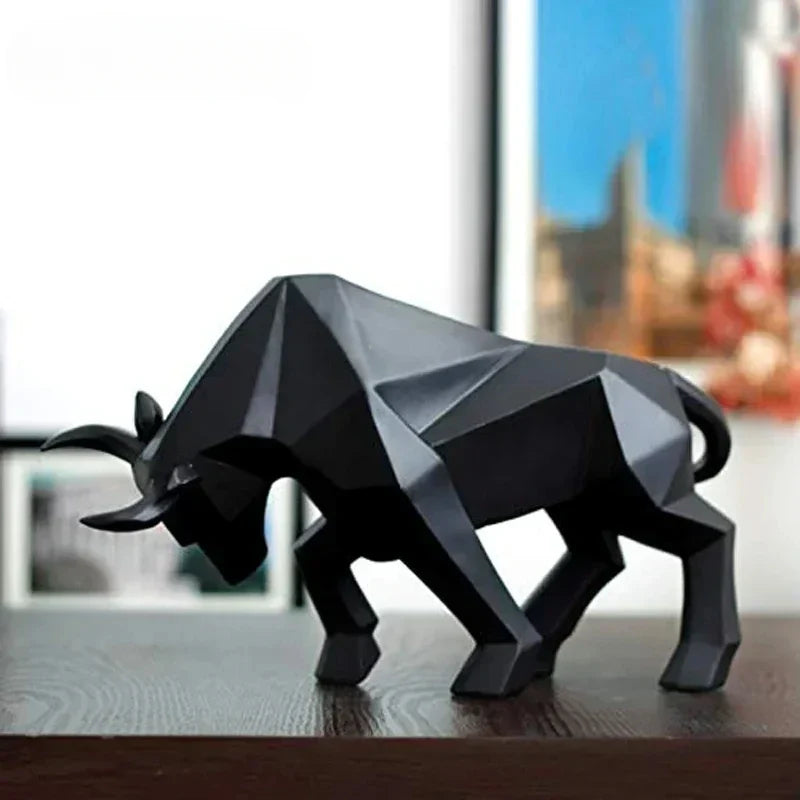 Nordic Resin Bull Ornament Modern Home Decoration Figurine