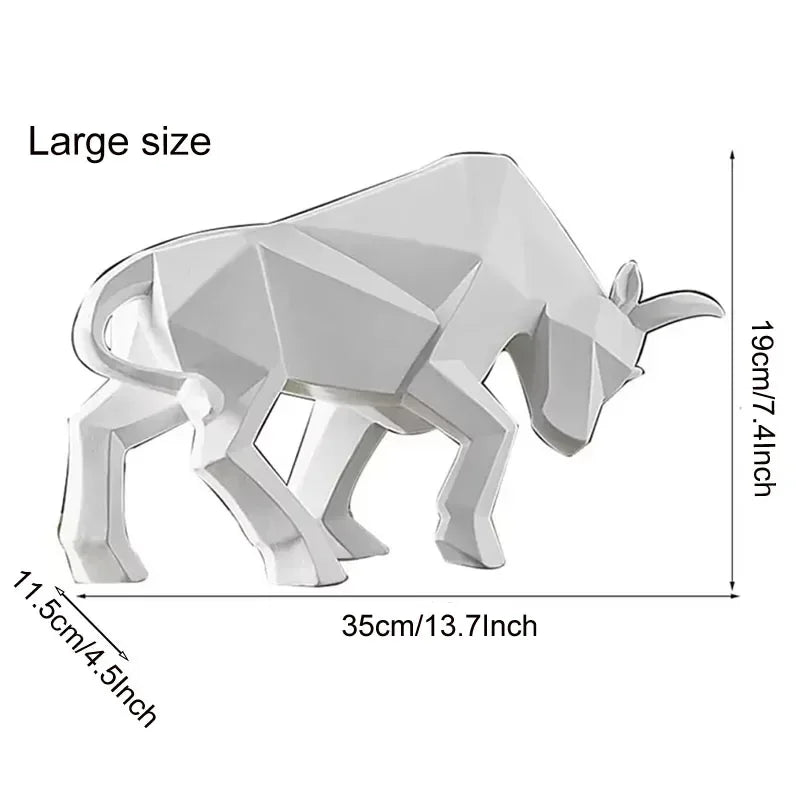Nordic Resin Bull Ornament Modern Home Decoration Figurine