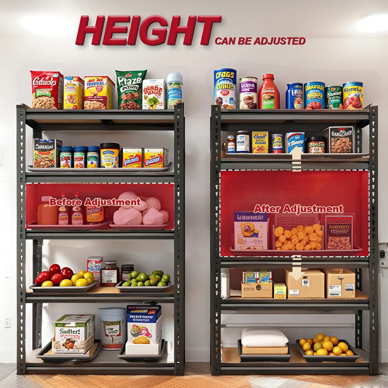 Heavy Duty Garage Shelving Adjustable Storage Rack 2000LBS