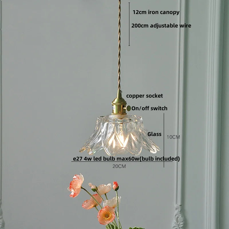 IWHD Clear Glass LED Pendant Lights Dining Living Room Cafe Brass Nordic Modern Simple Home Decor Hanging Lamp Lamparas Colgante