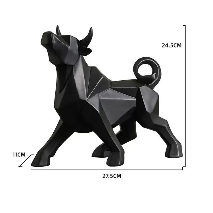 Nordic Resin Bull Ornament Modern Home Decoration Figurine