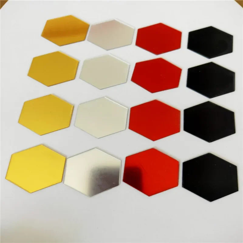 Hexagon Mirror Wall Stickers Self-Adhesive Acrylic Decor