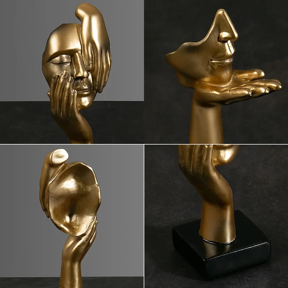 Resin Abstract Mask Statue Miniature Home Decor Figurine