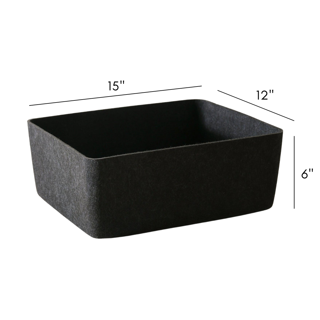 Set of 3 Large Sculpted Storage Bins With Lids