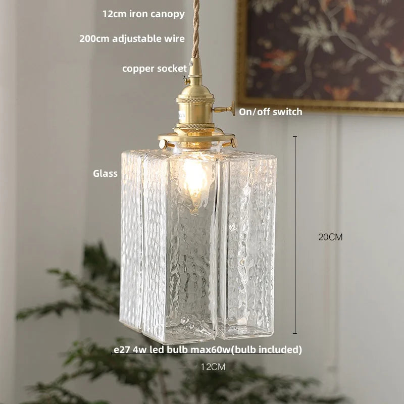 IWHD Clear Glass LED Pendant Lights Dining Living Room Cafe Brass Nordic Modern Simple Home Decor Hanging Lamp Lamparas Colgante