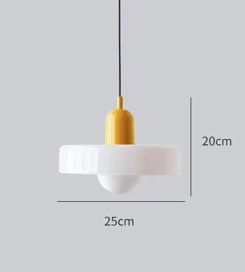 Nordic Retro Glass Pendant Lamp E27 LED Chandelier