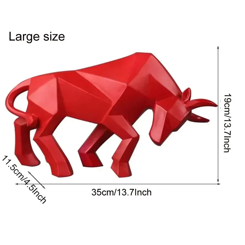 Nordic Resin Bull Ornament Modern Home Decoration Figurine