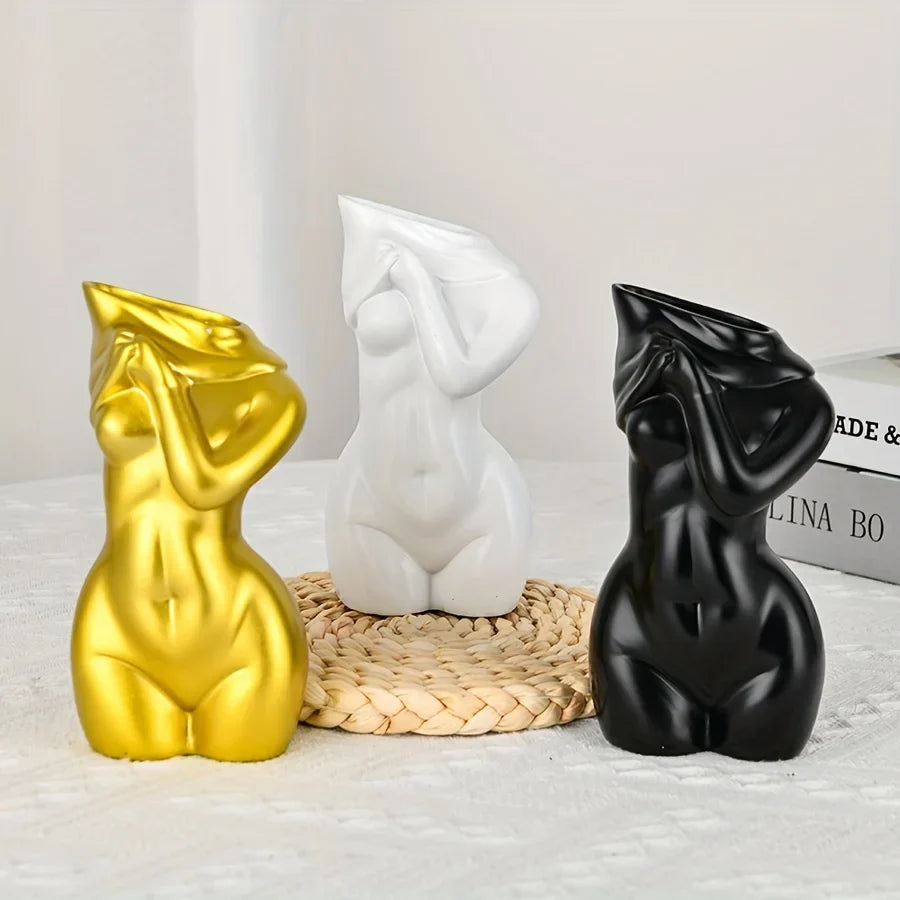 Female Body Vase Modern Chic Decorative Flower Holder