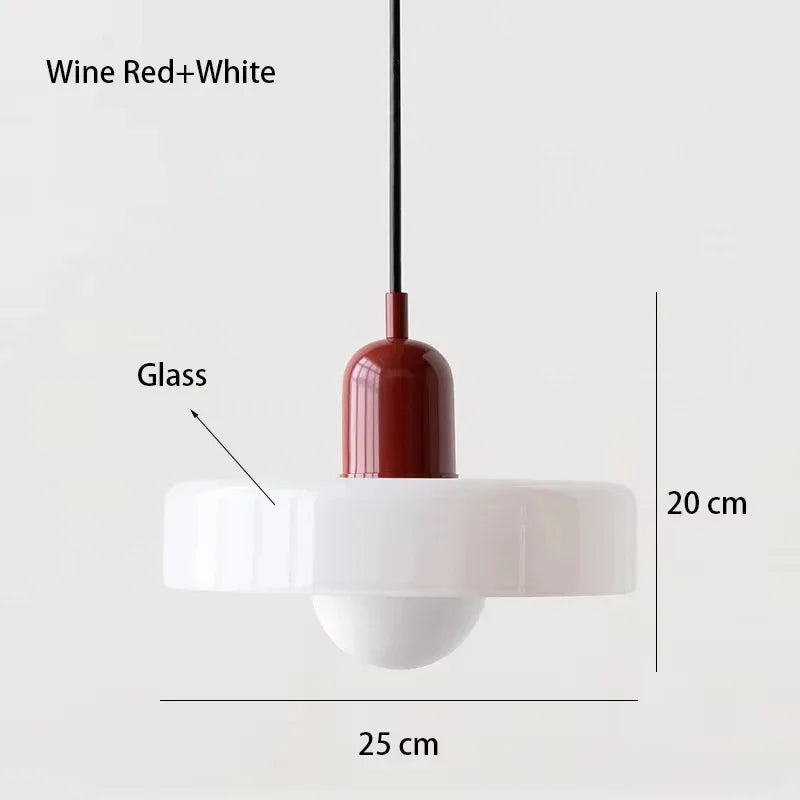 Nordic Retro Glass Pendant Lamp E27 LED Chandelier