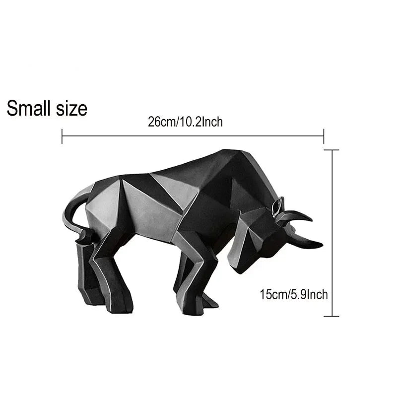 Nordic Resin Bull Ornament Modern Home Decoration Figurine