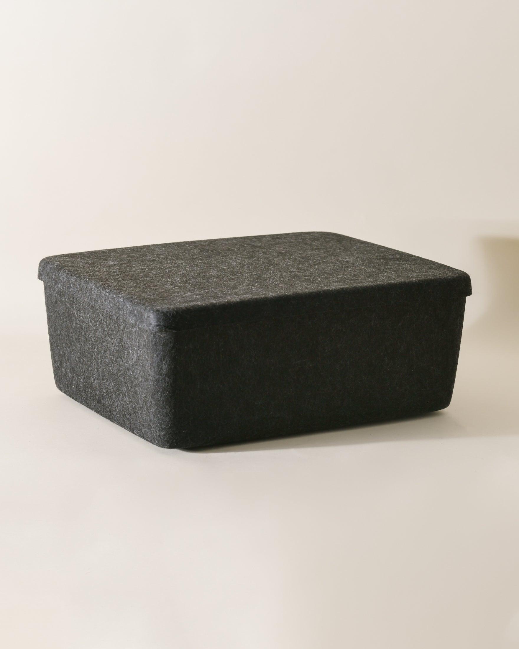 Set of 3 Large Sculpted Storage Bins With Lids