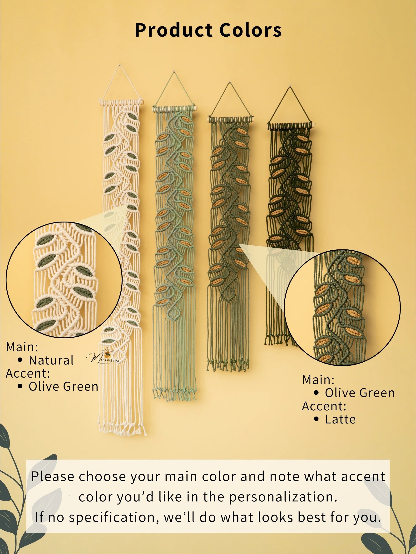Vesta Green Macrame Wall Hanging Boho Decor