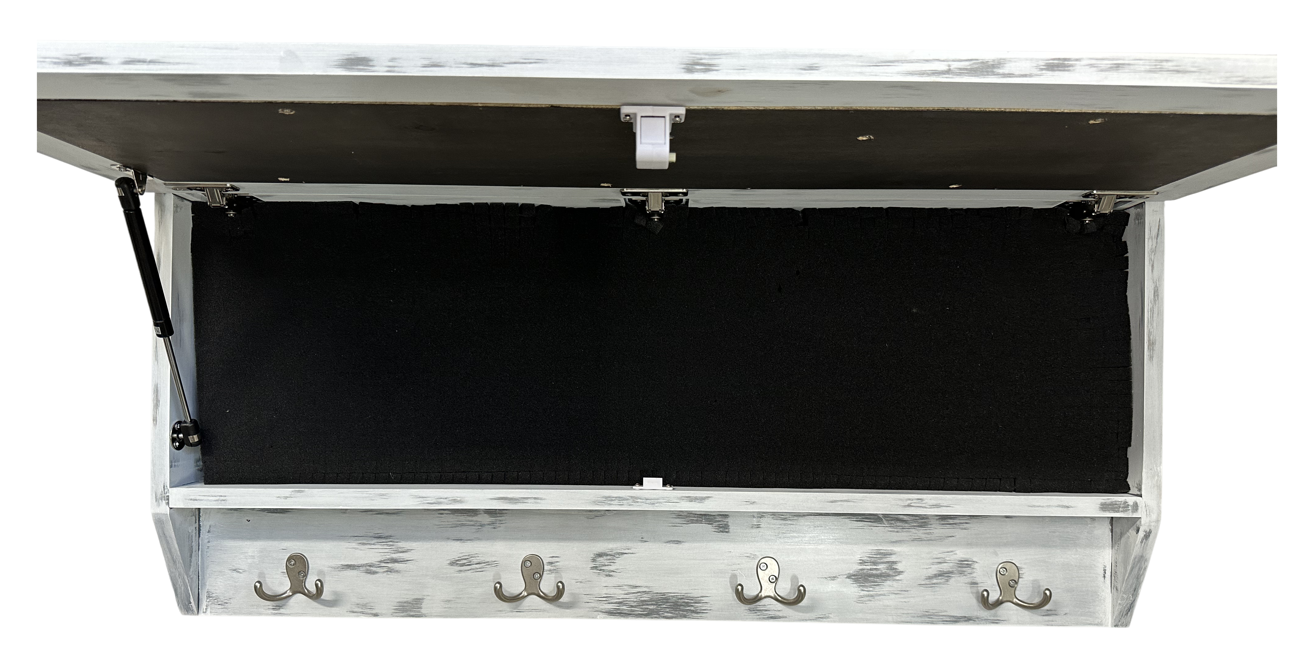 Winter Family Tree Gun Concealment Decor - Handcrafted Wooden Gun Cabinets - Gun Shelf Hidden Storage for Rifles, Shotguns, & Handguns - Quick Access Hidden Wall Safe