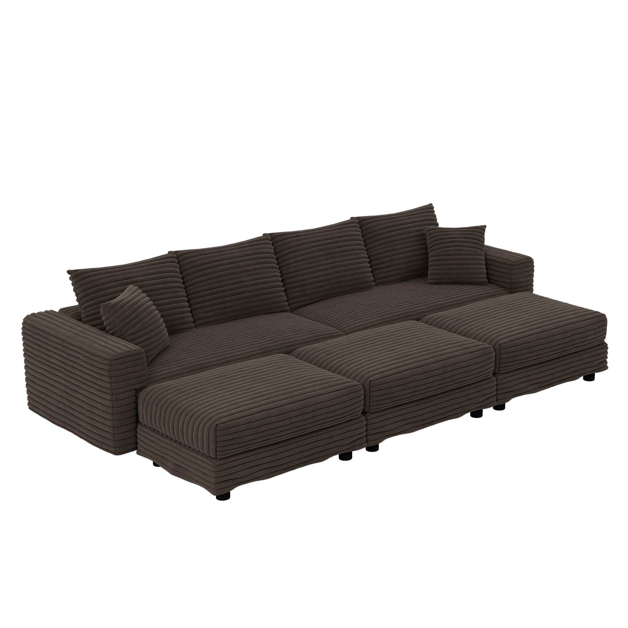 Modern Upholstered Cloud Couch Deep Seat Sofa