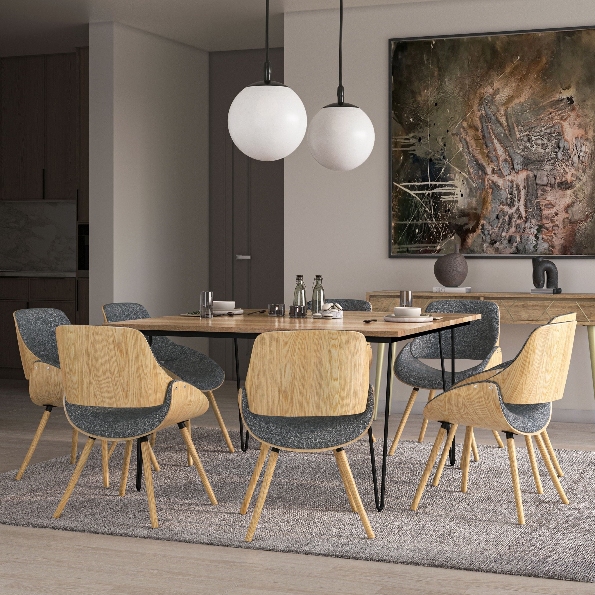 Bentwood Dining Chair With Wooden Backrest