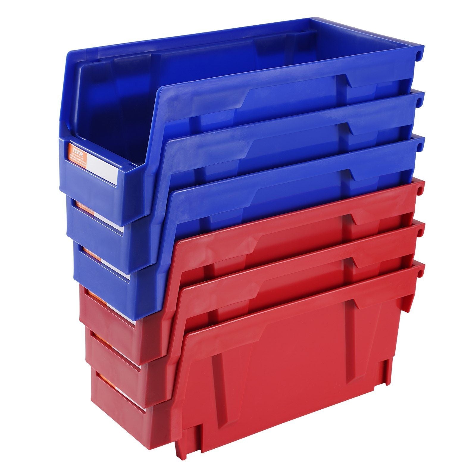 12-Pack Stackable Plastic Storage Organizer Bins For Organization