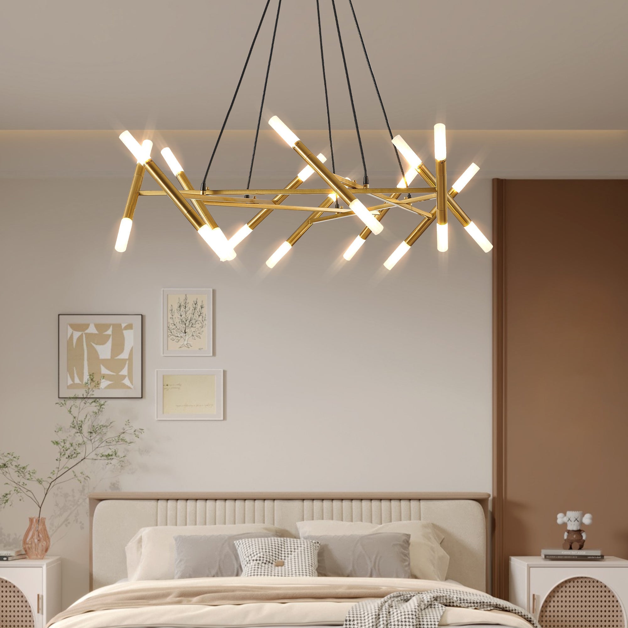 41" Golden Modern Branch Design Chandelier Light Fixture