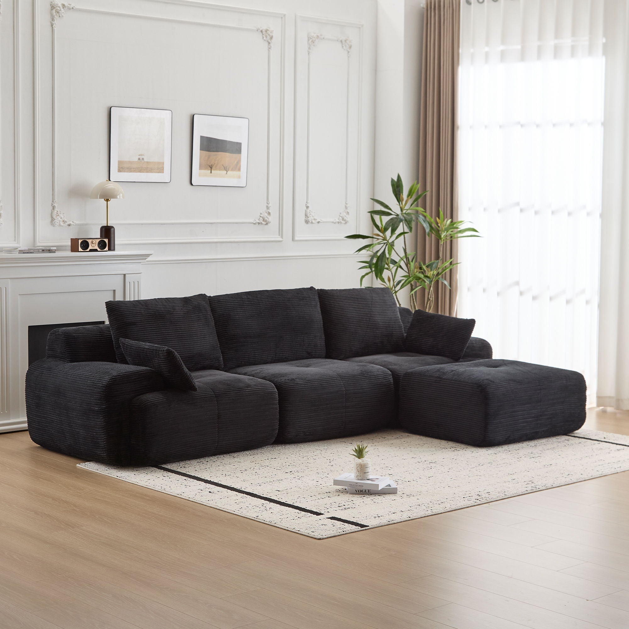 Large Compressed Sectional Sofa Couch For Living Room