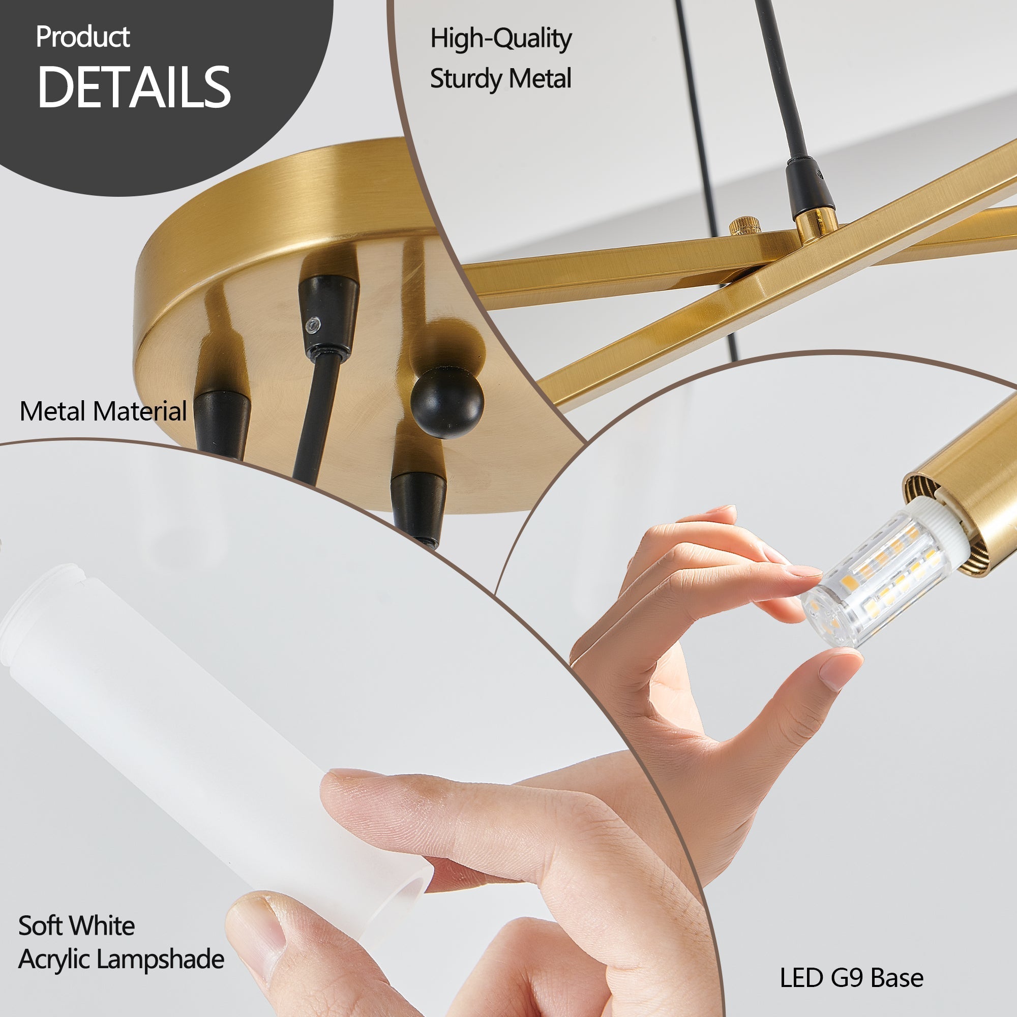 41" Golden Modern Branch Design Chandelier Light Fixture