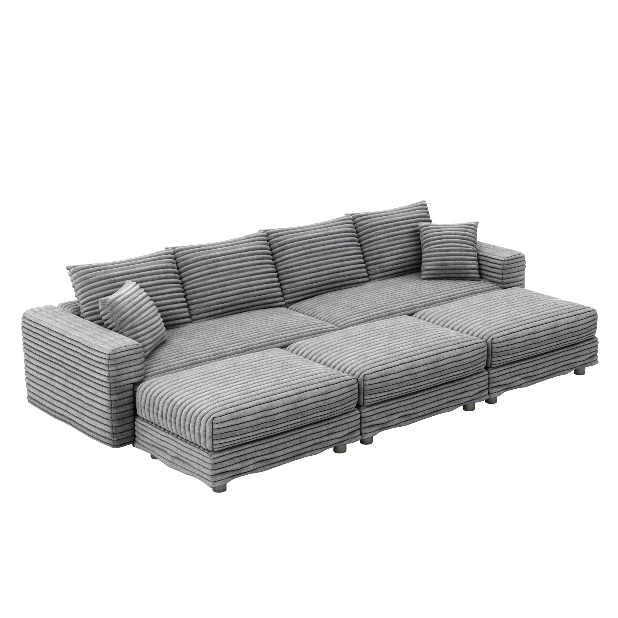 Modern Upholstered Cloud Couch Deep Seat Sofa