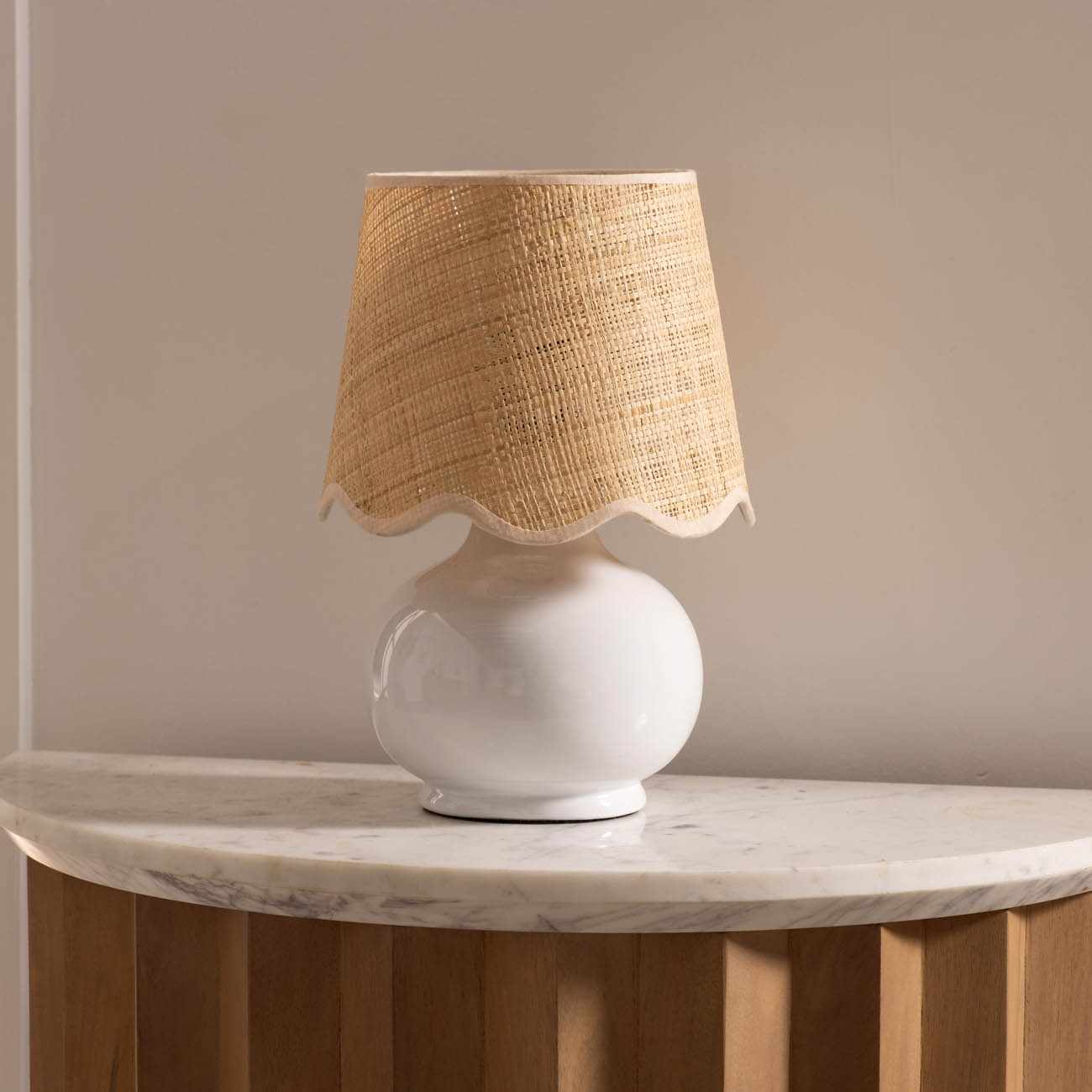 Logale White Ceramic Table Lamp Modern Lighting