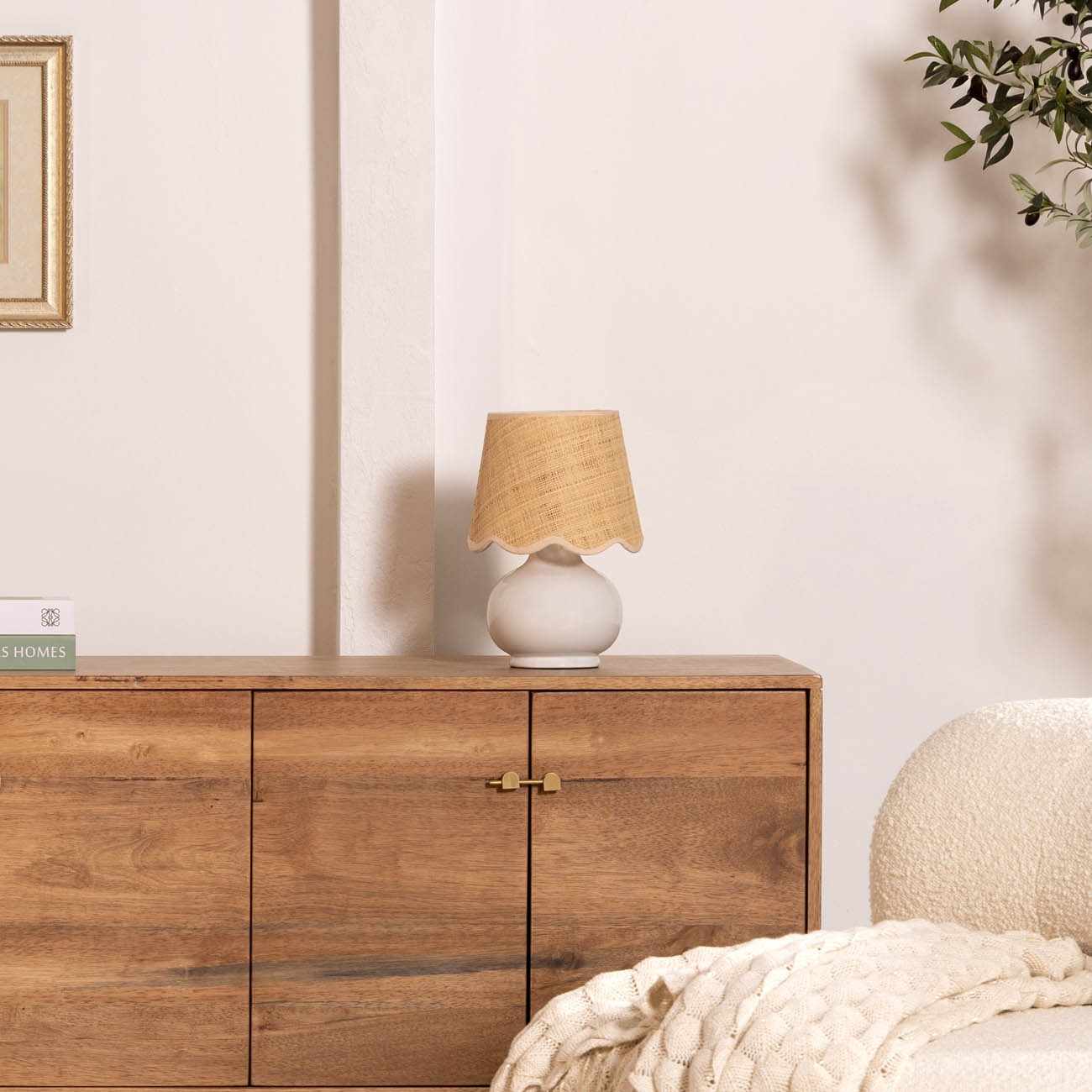Logale White Ceramic Table Lamp Modern Lighting