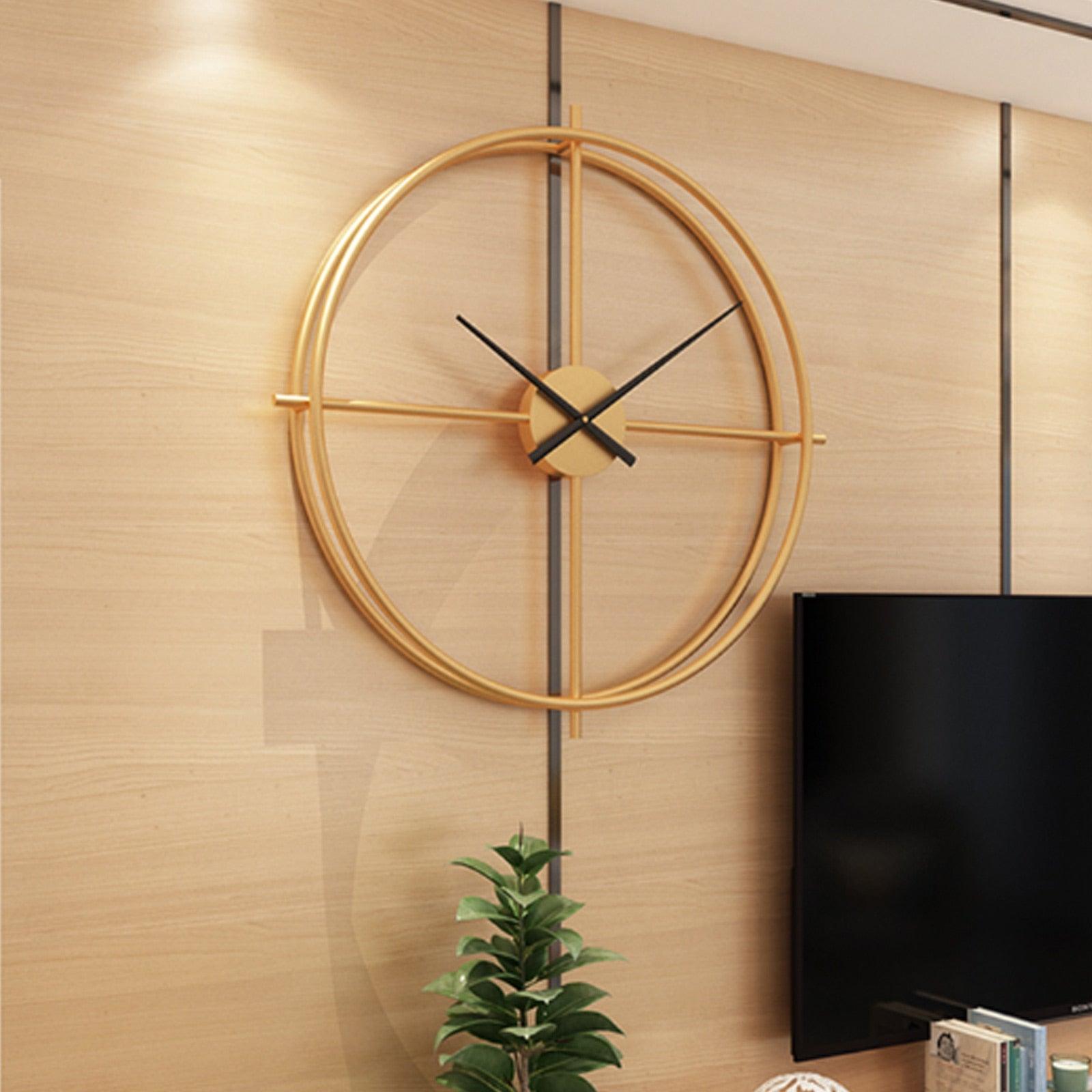 Vintage Metal Wall Clock European Classic Home Decor